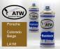 Preview: Porsche, Colorado Beige, LA1M: 400ml Sprühdose + 400ml Klarlack - Set, von ATW Autoteile West.